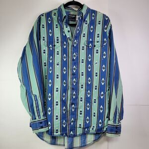 Vintage 90s WRANGLER Men’s 16¹/²-35 Western Brushpopper Shirt X-Long Tail